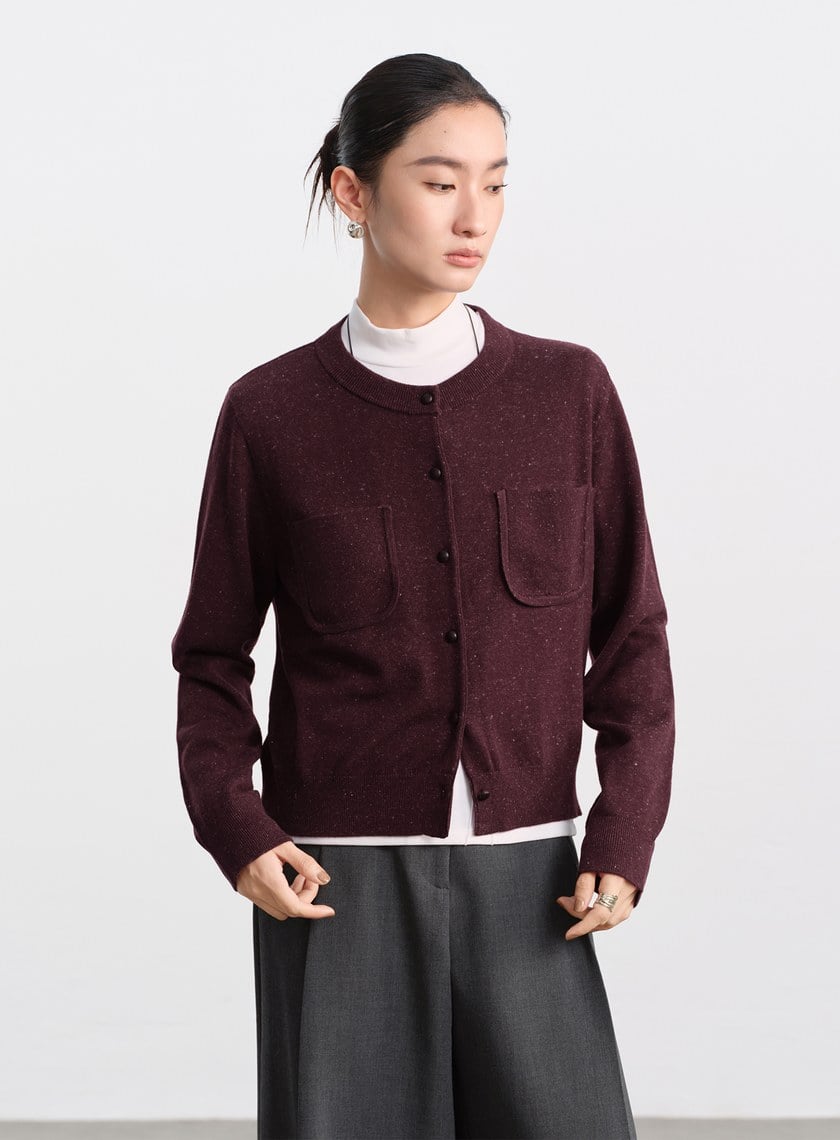 雙口袋工裝風開襟外套