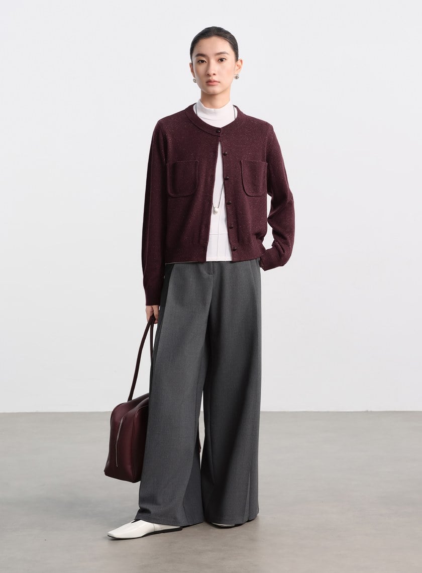 雙口袋工裝風開襟外套