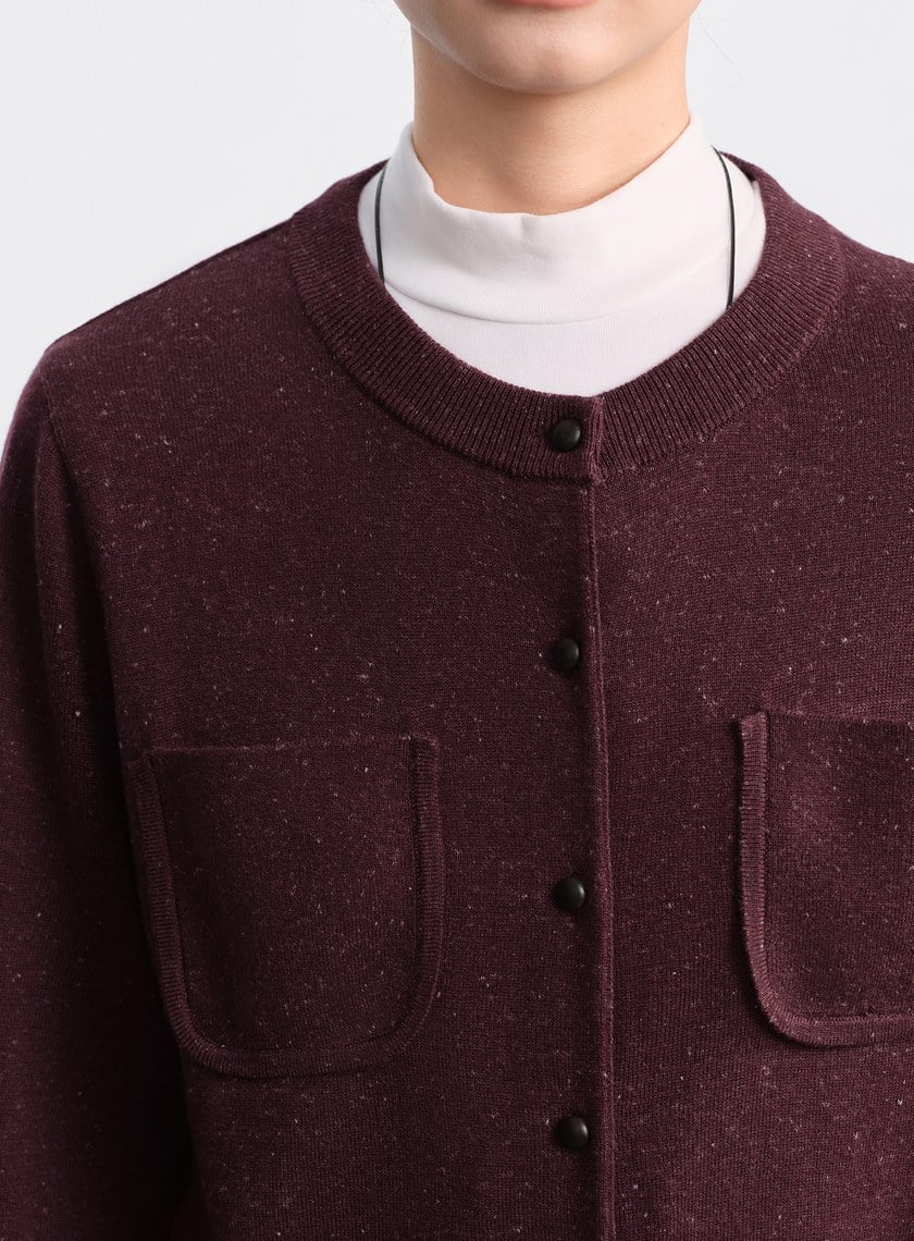 雙口袋工裝風開襟外套