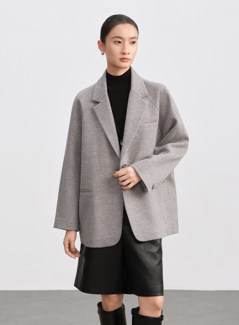 挺廓感休閒繭型西裝