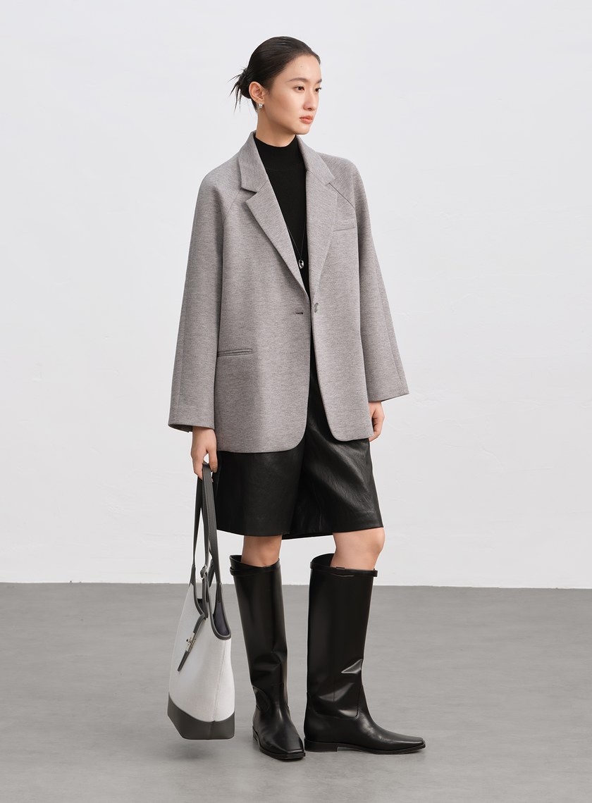 挺廓感休閒繭型西裝