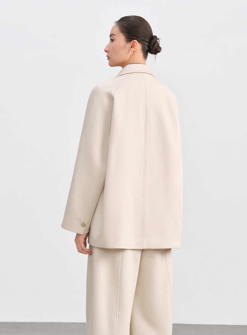 挺廓感休閒繭型西裝