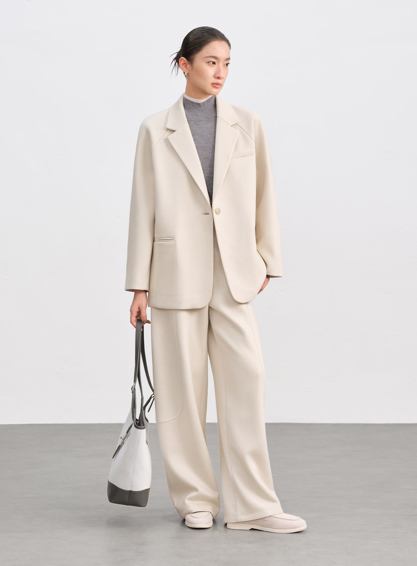 挺廓感休閒繭型西裝