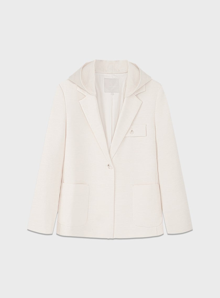 可拆卸連帽西裝外套