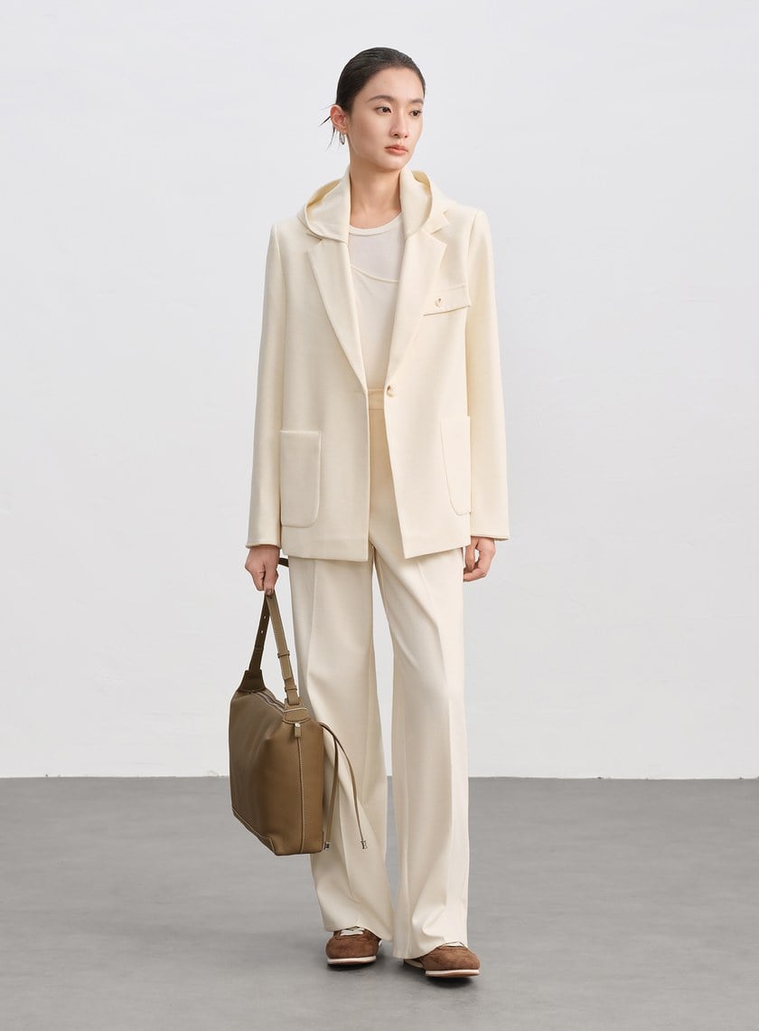 可拆卸連帽西裝外套