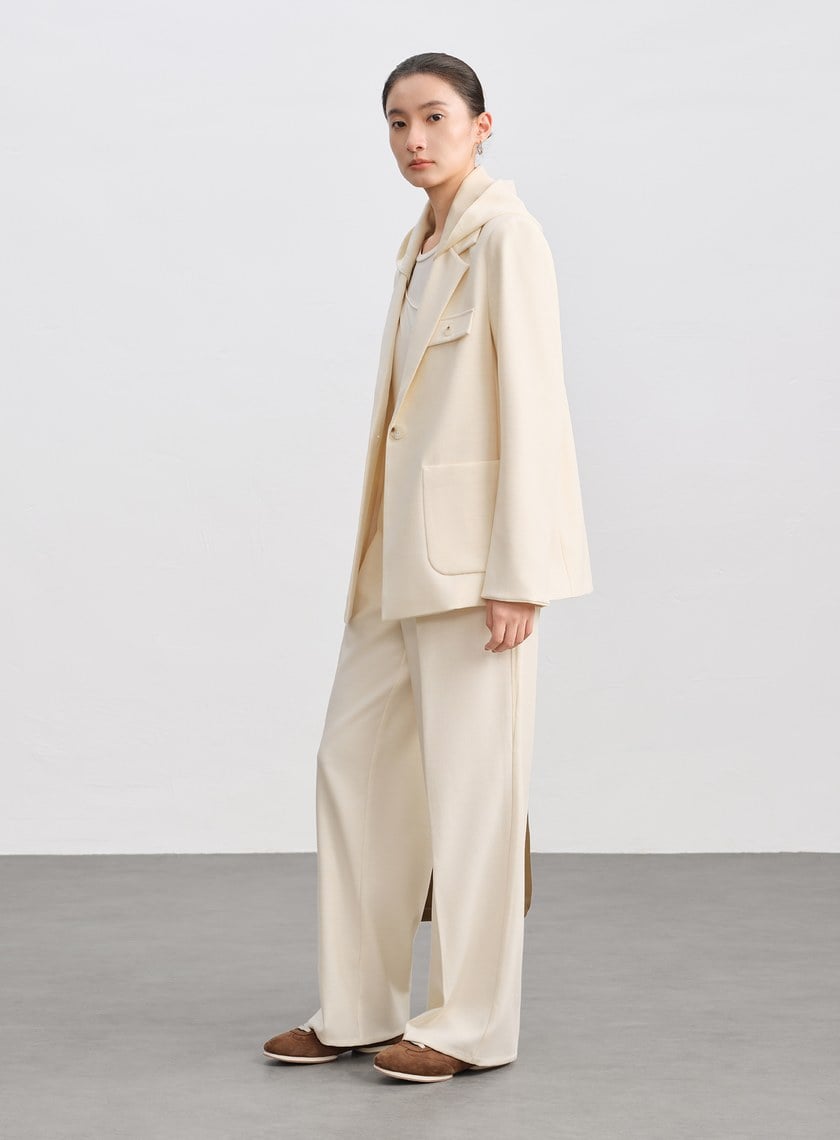 可拆卸連帽西裝外套