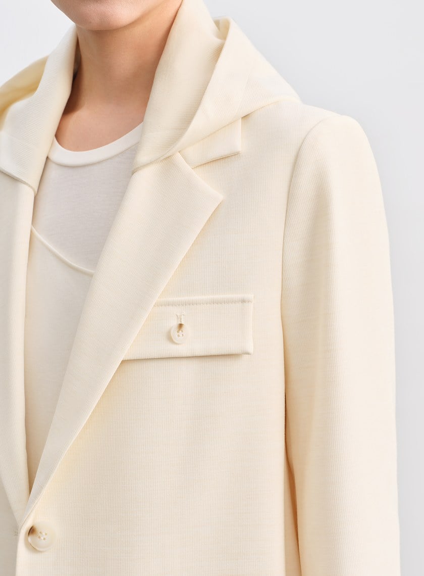 可拆卸連帽西裝外套