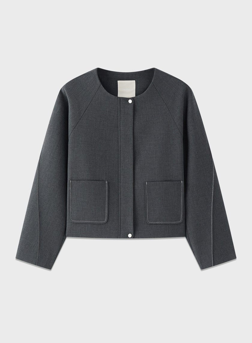 花紗肌理挺廓休閒外套