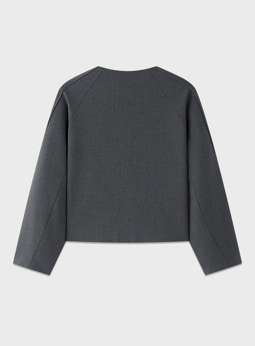 花紗肌理挺廓休閒外套