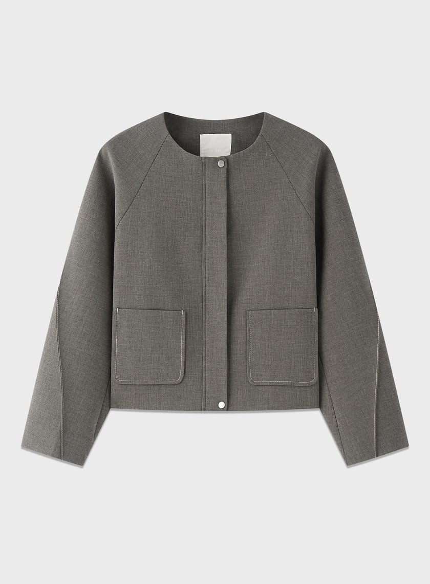 花紗肌理挺廓休閒外套