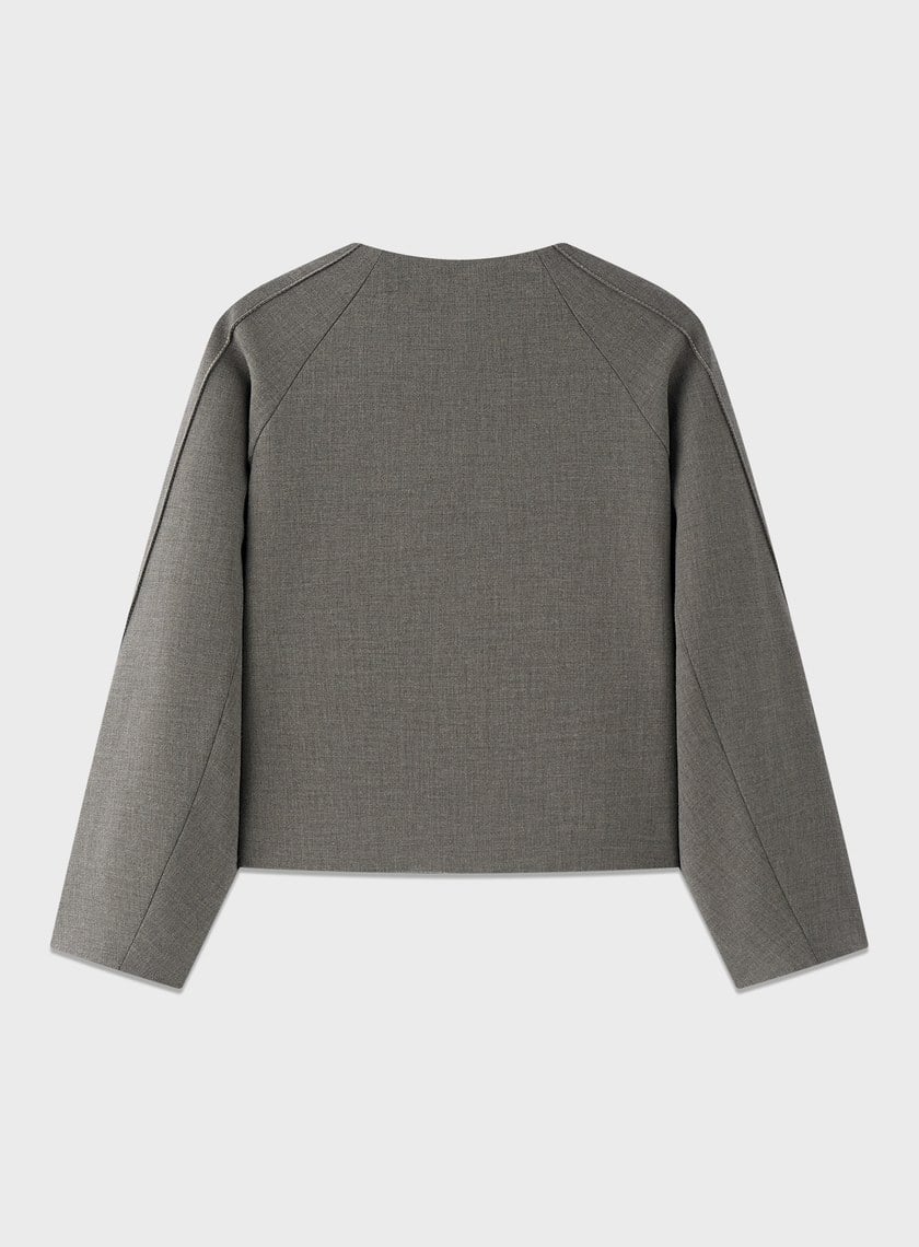 花紗肌理挺廓休閒外套