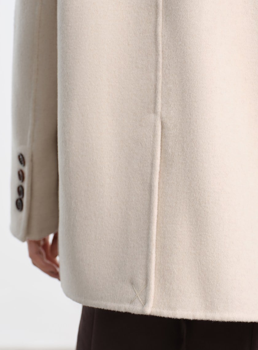 慵懶感翻領針織外套