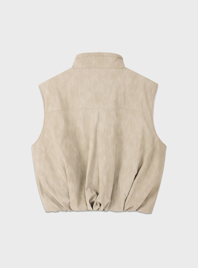 霧面水洗感麂皮馬甲