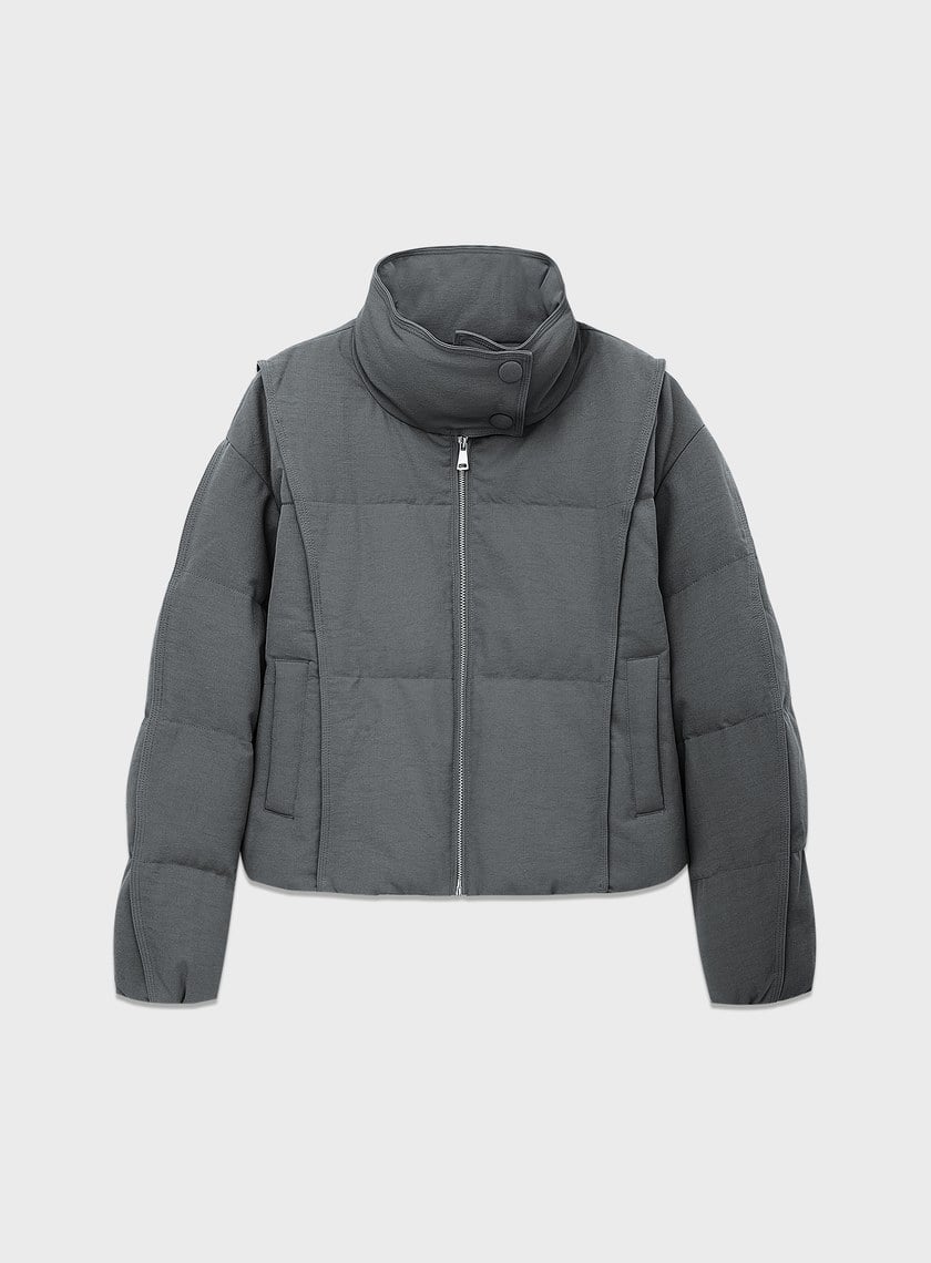 斜紋肌理立領防風夾克