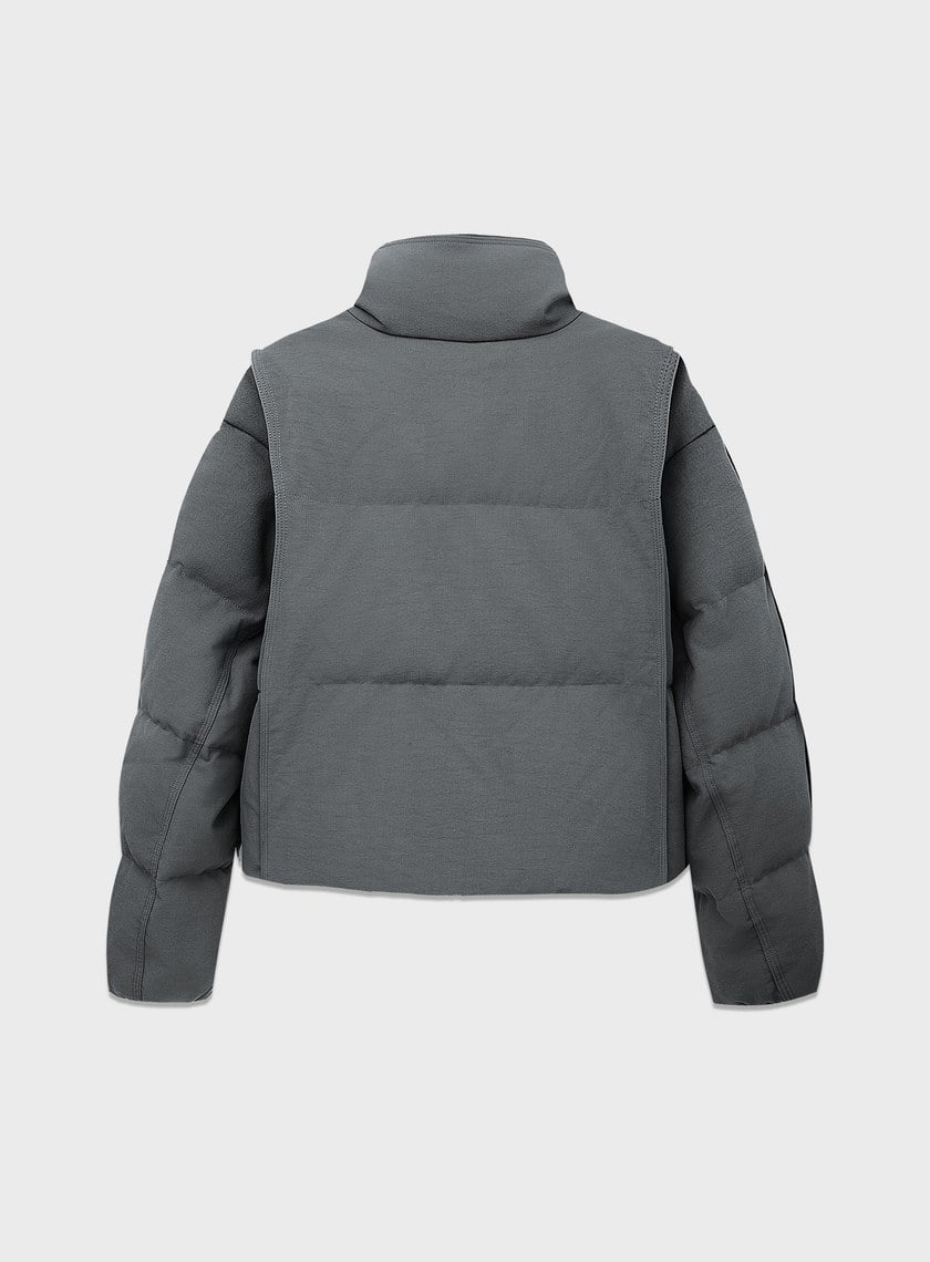 斜紋肌理立領防風夾克