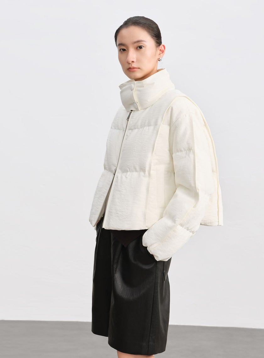 斜紋肌理立領防風夾克