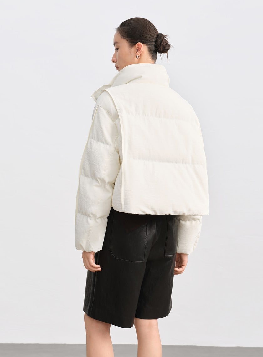 斜紋肌理立領防風夾克