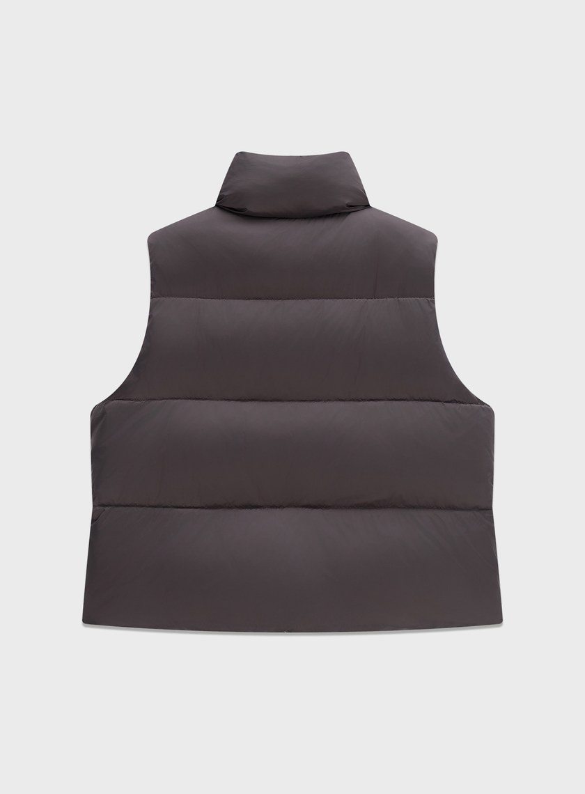 霧面立領輕盈羽絨背心