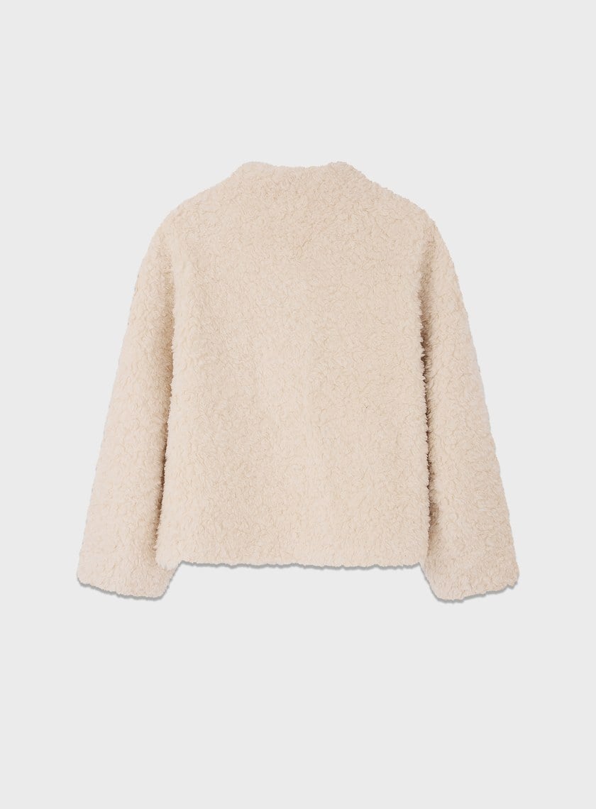 挺廓感羊毛半高領外套