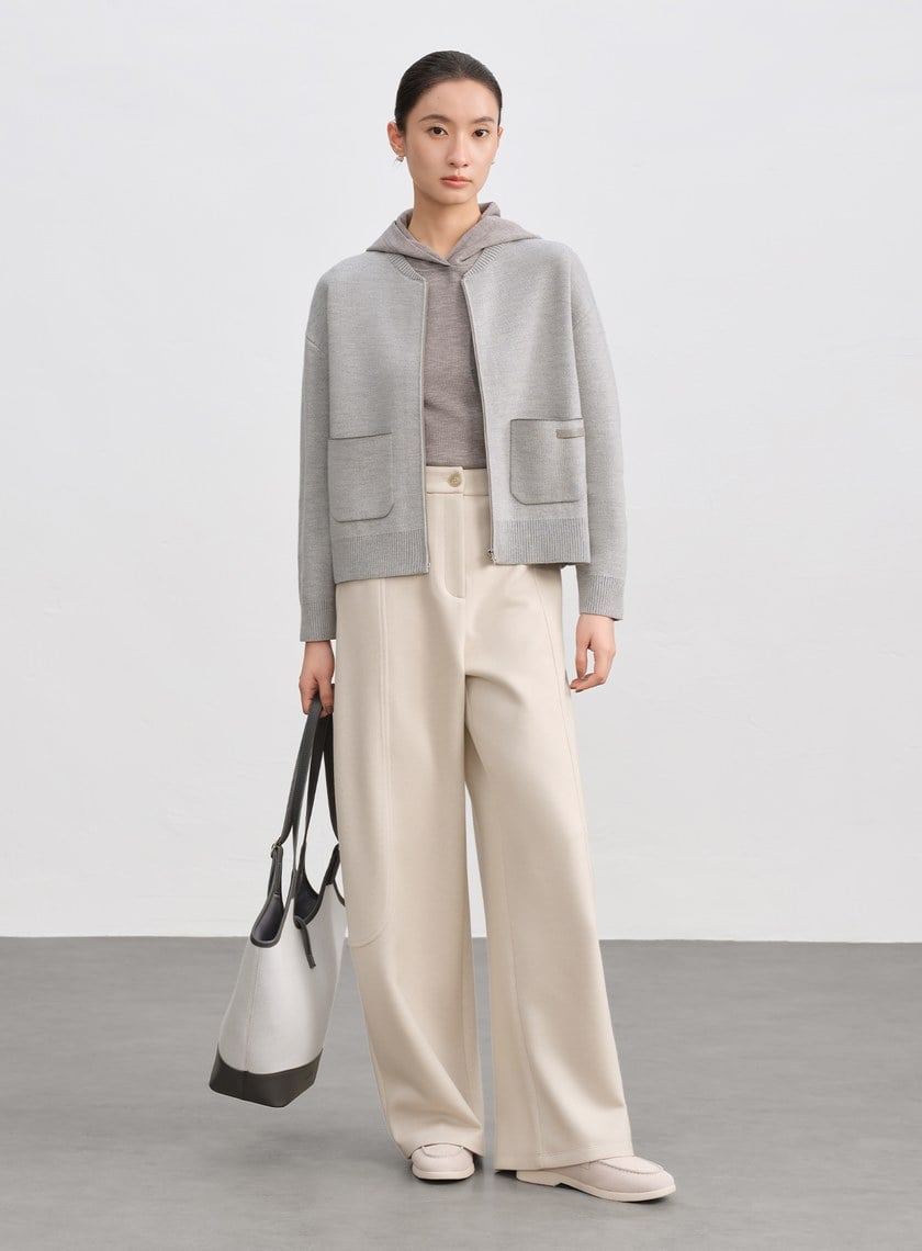 撞色拼接牛仔皮革托特包