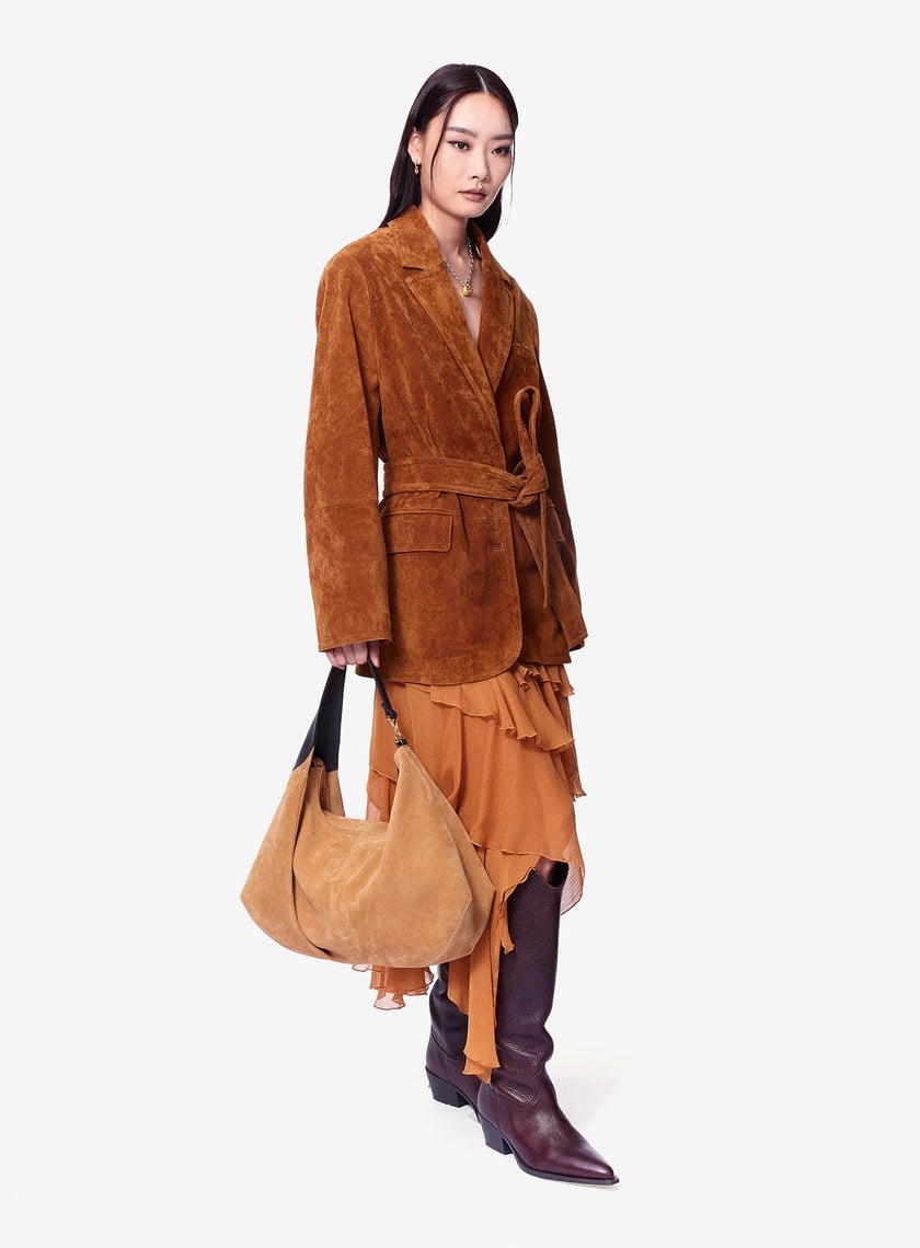 FEMANCE_Wander Hobo 不對稱慵懶感麂皮托特包