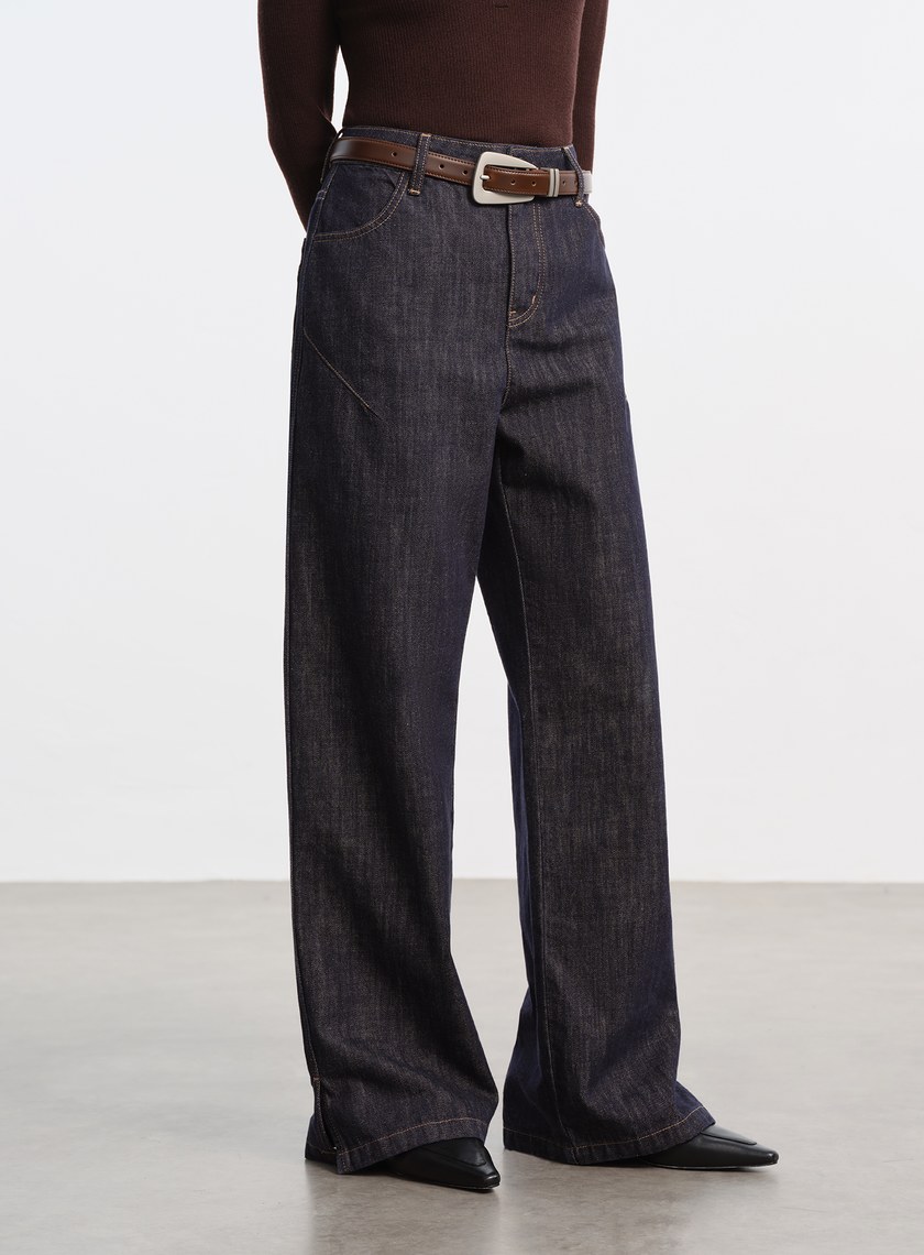 真皮霧銀椭圓造型皮帶