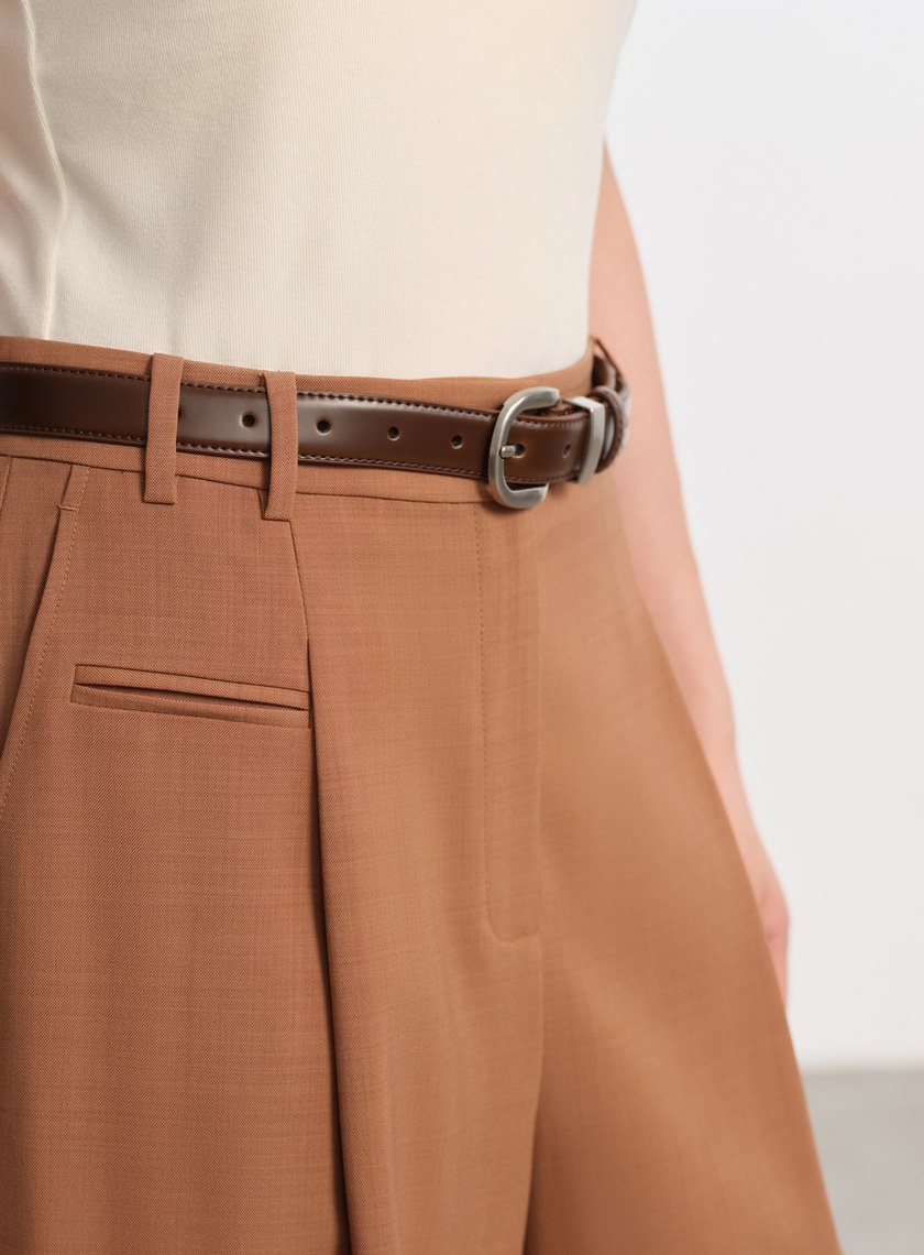 真皮霧銀百搭皮帶