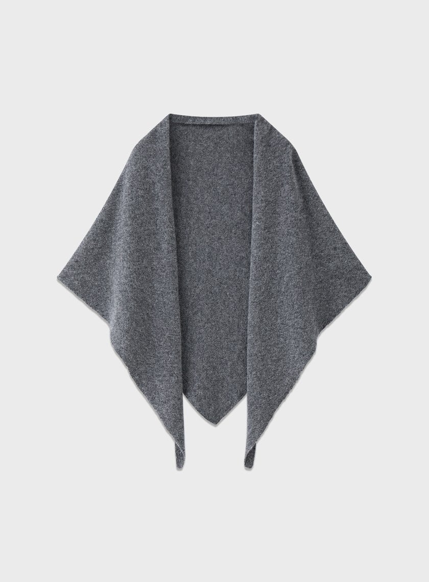 100%純羊毛三角披巾