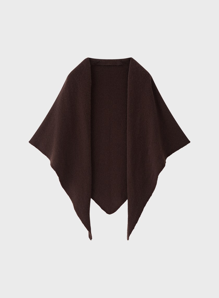 100%純羊毛三角披巾