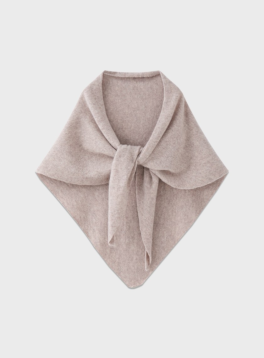 100%純羊毛三角披巾