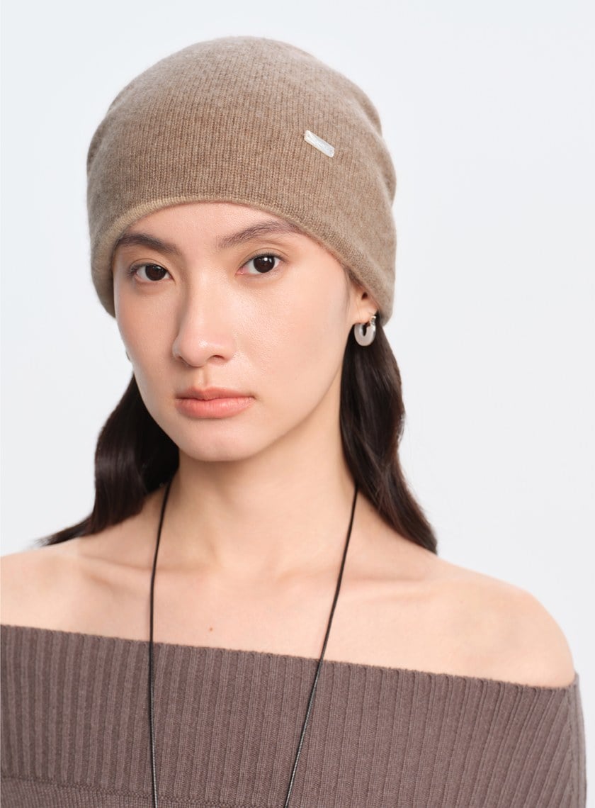 雙面穿羊絨雙色針織冷帽