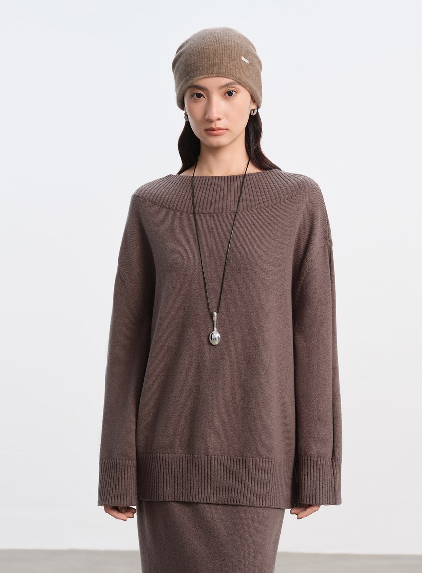 雙面穿羊絨雙色針織冷帽