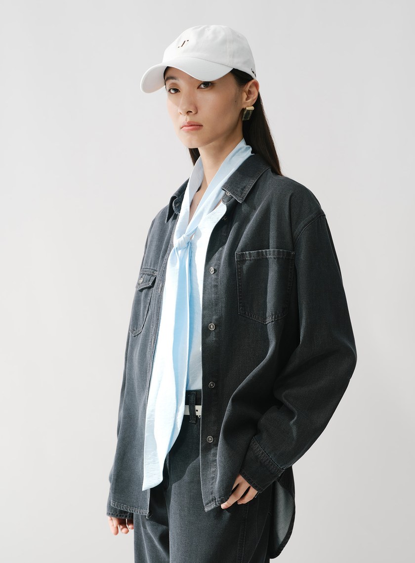 涼感工裝牛仔襯衫