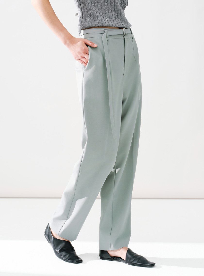 Signature Suit - 簡約立體壓摺九分褲