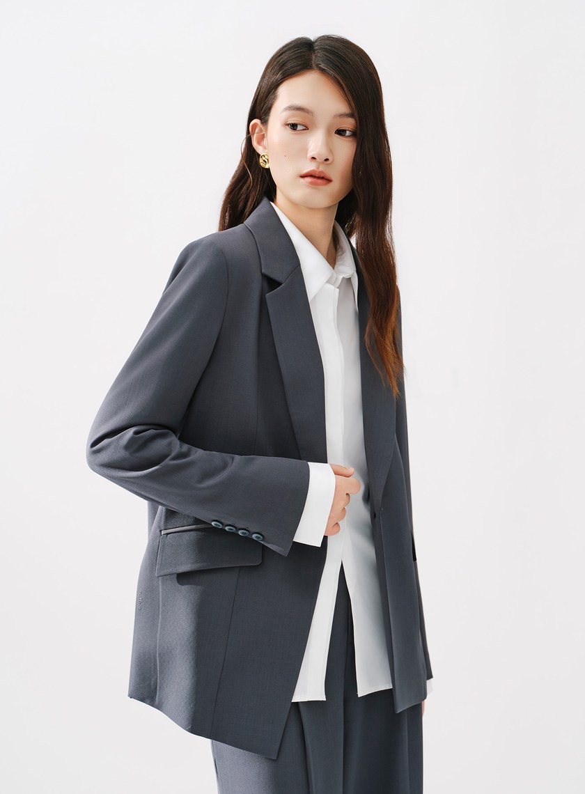 Signature Suit - 簡約不對稱西裝外套
