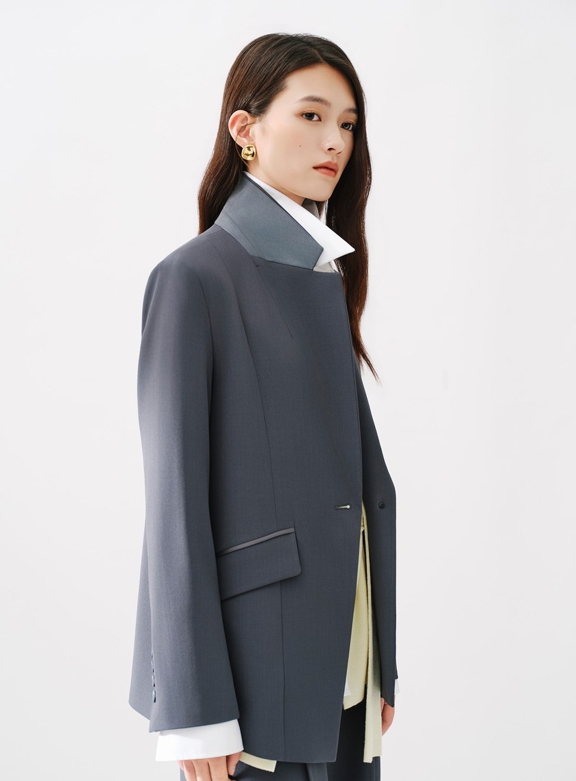 Signature Suit - 簡約不對稱西裝外套