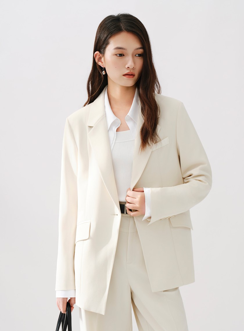 Signature Suit - 簡約不對稱西裝外套