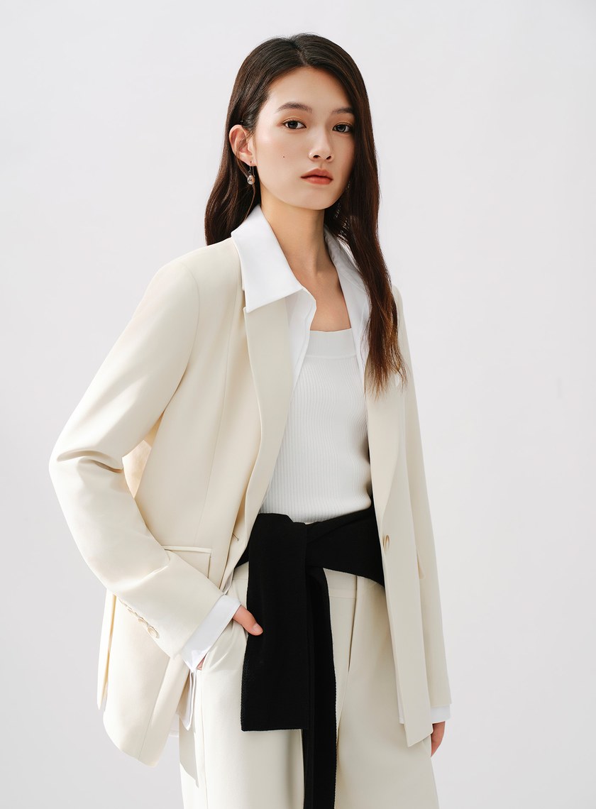 Signature Suit - 簡約不對稱西裝外套