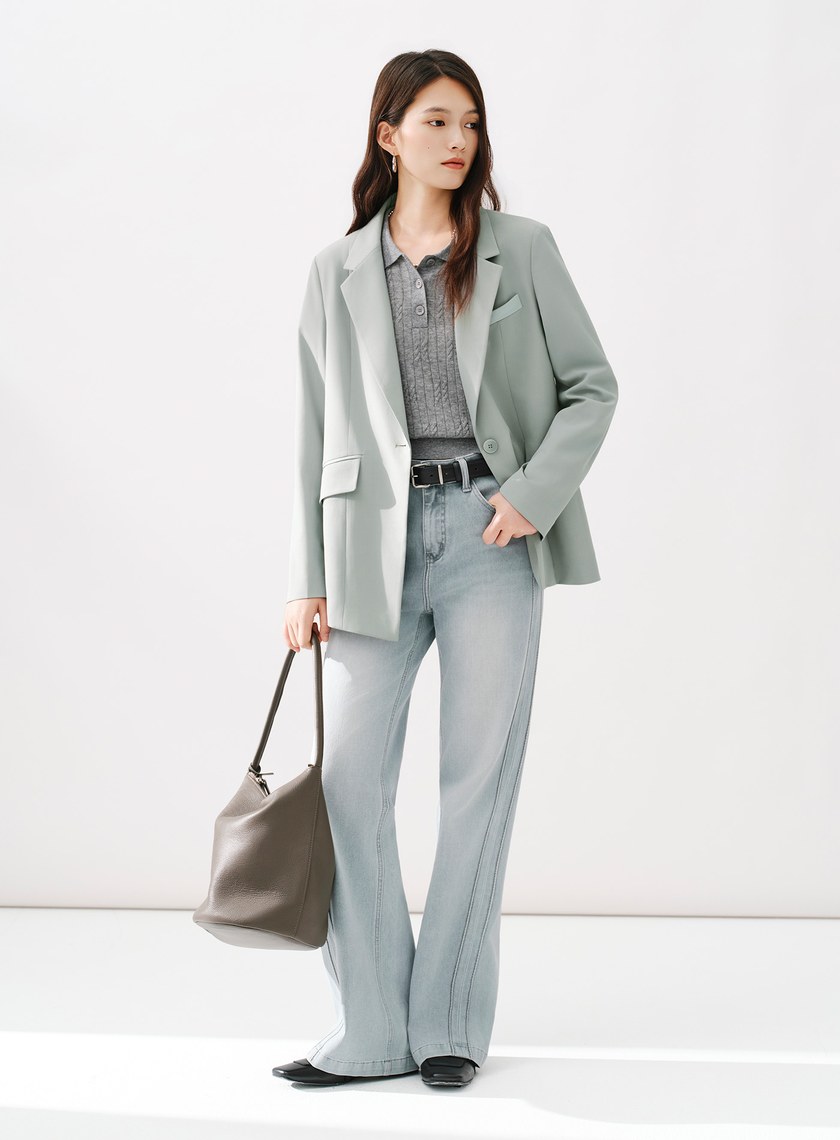 Signature Suit - 簡約不對稱西裝外套