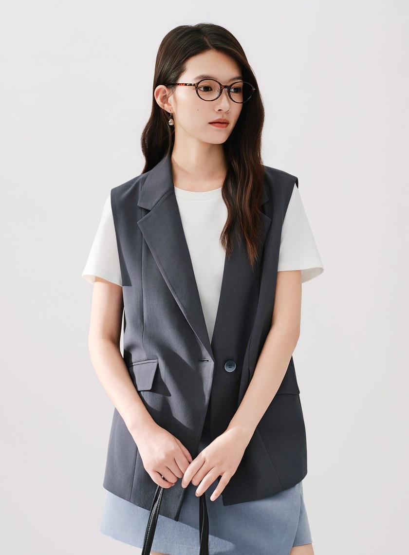 Signature Suit - 簡約不對稱西裝背心