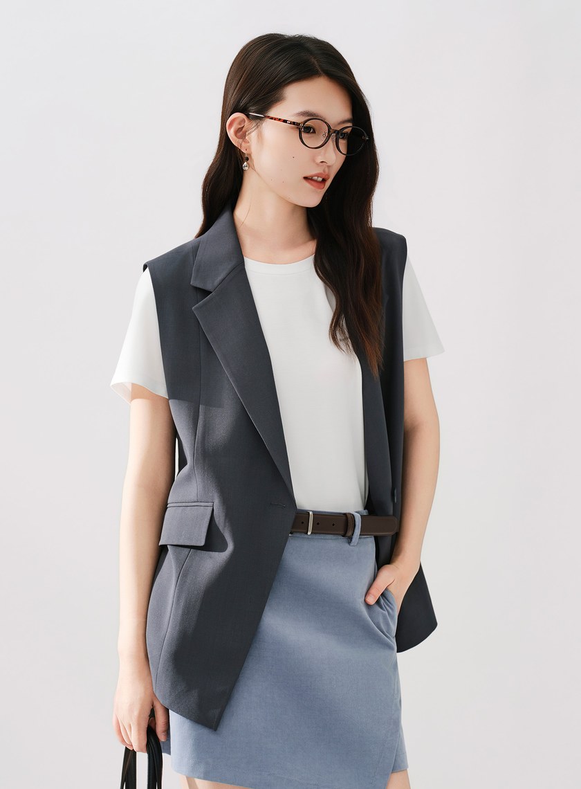 Signature Suit - 簡約不對稱西裝背心