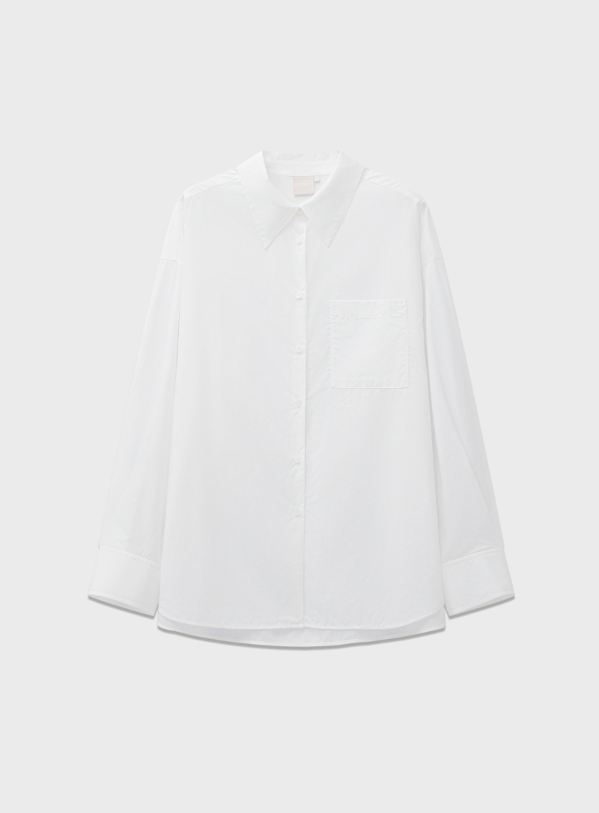 男女適穿刺繡 Logo 寬鬆襯衫