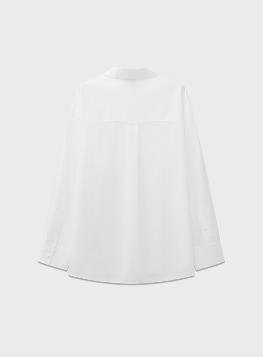 男女適穿刺繡 Logo 寬鬆襯衫