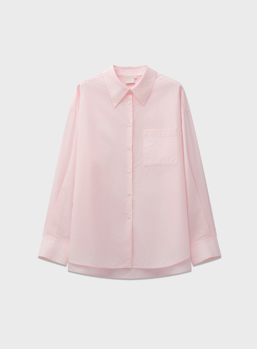 男女適穿刺繡 Logo 寬鬆襯衫