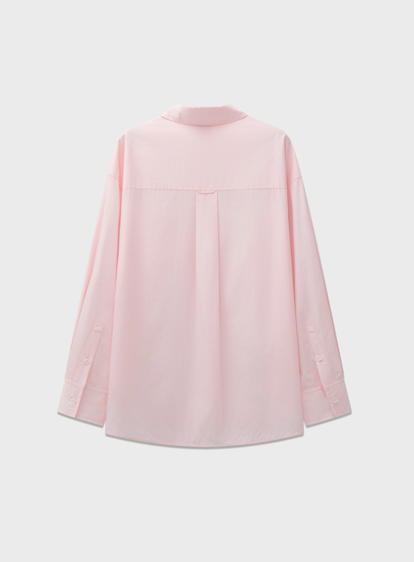 男女適穿刺繡 Logo 寬鬆襯衫