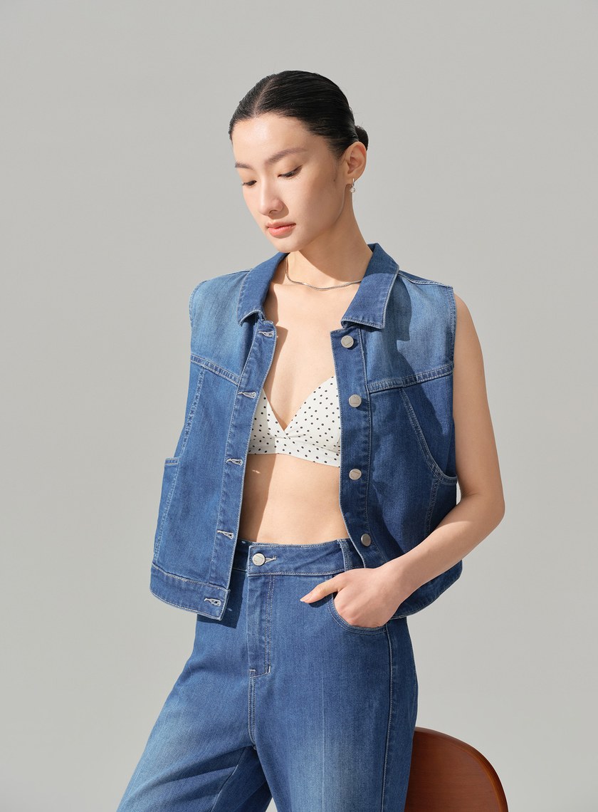 經典復古牛仔背心