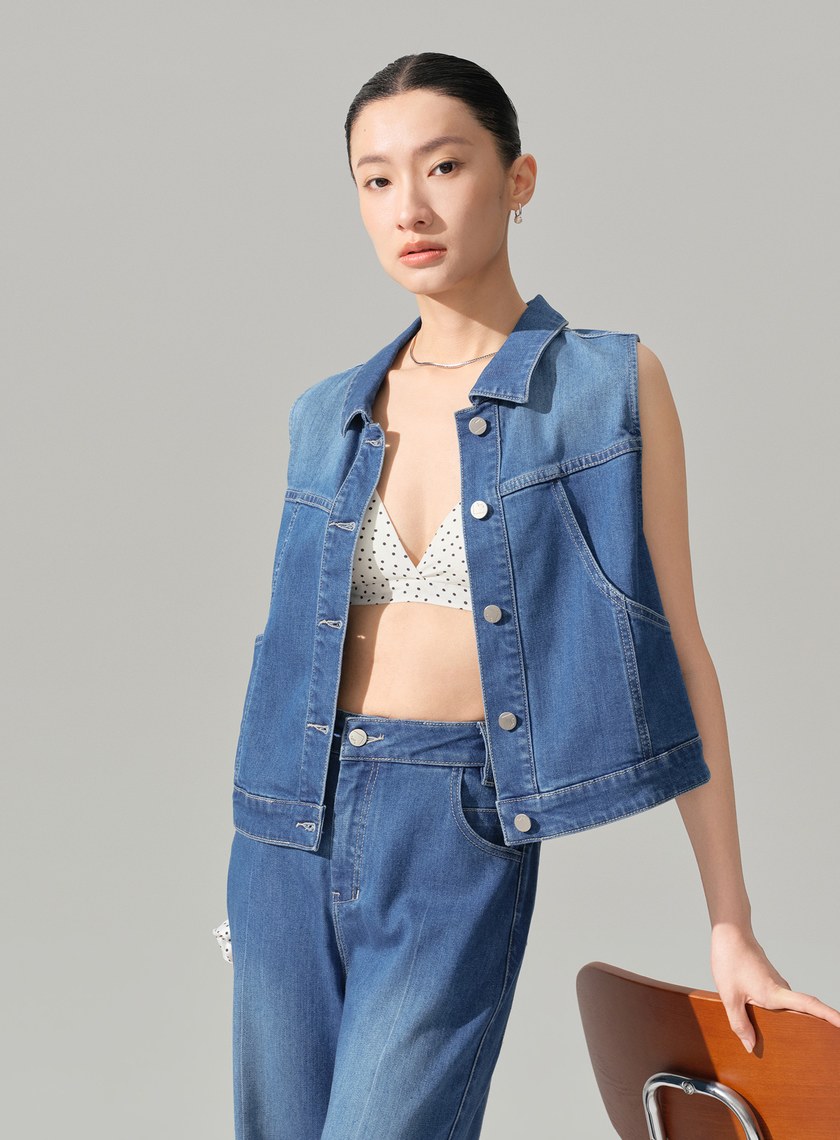 經典復古牛仔背心