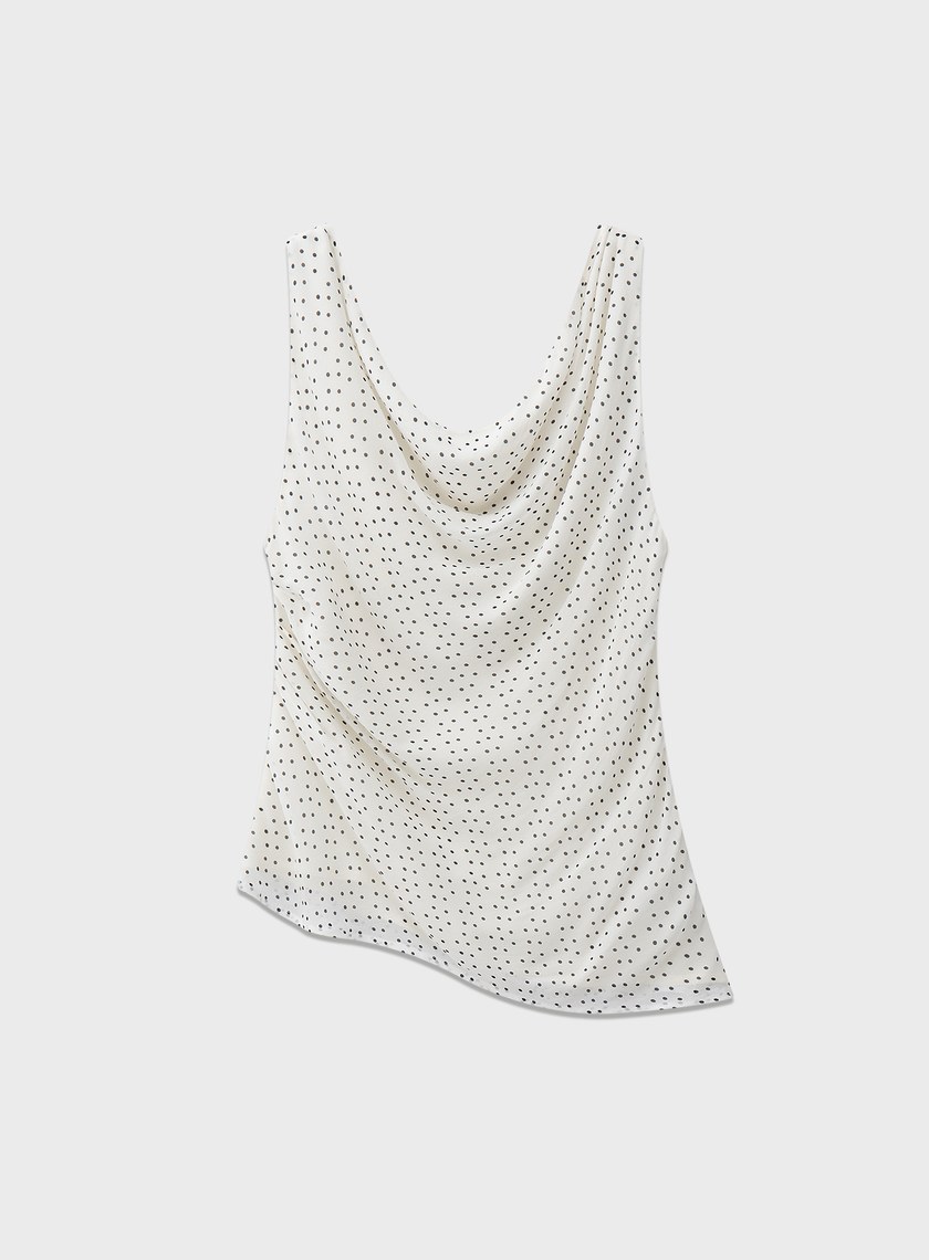 DISNEY｜波點不對稱垂墜上衣