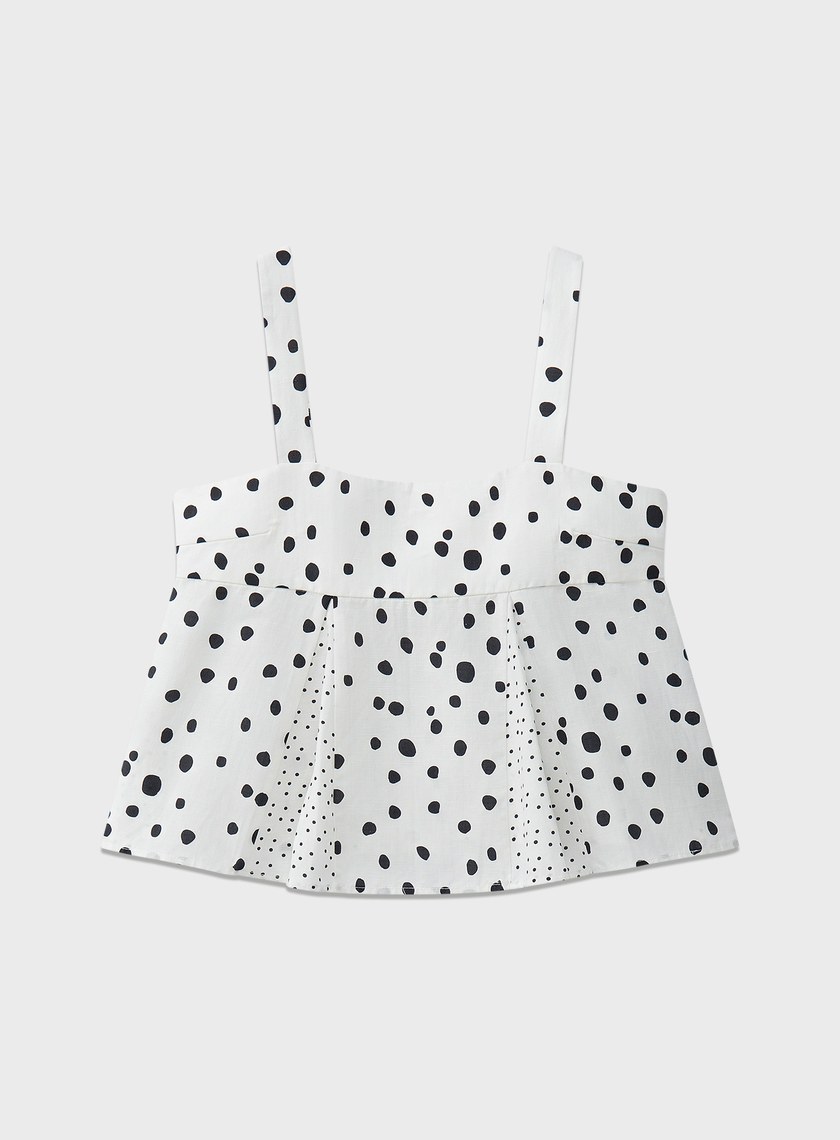 DISNEY｜平口波點斜裁背心