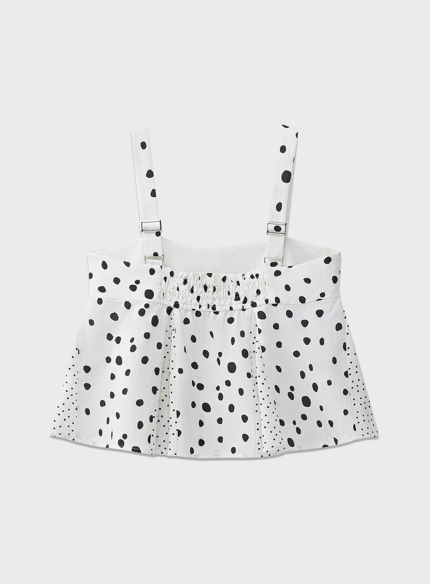 DISNEY｜平口波點斜裁背心